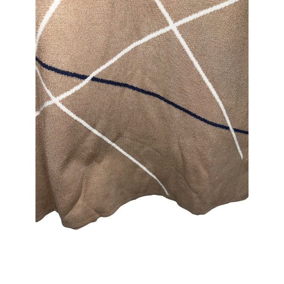 ALFANI Women's XL Mock-Neck Striped Sweater in Camel Tan - Picture 4 of 12